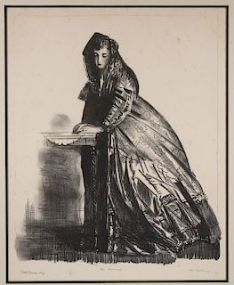 George Bellows "The Actress" Lithograph