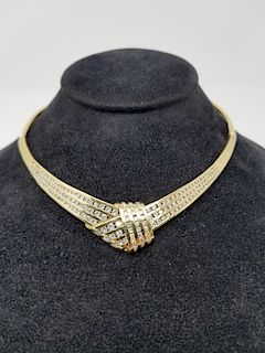 18K Gold & Diamond Choker Necklace