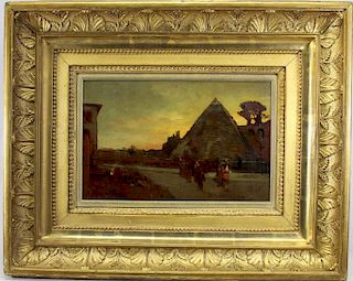 Oswald Achenbach (1827 - 1905) "Pyramids"