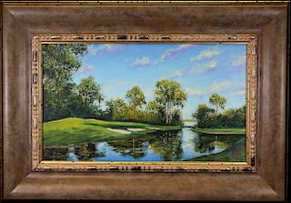 John R Briggs (FL. B. 1948) "Golf Course"