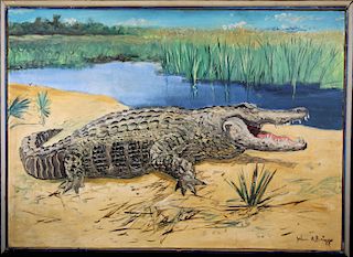 John R Briggs (FL. B. 1948) "Alligator"