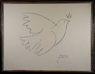 Picasso "The Blue Dove" 1961 Lithograph