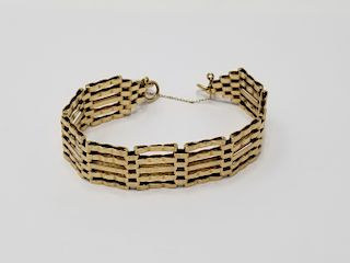 English 9K Gold Bracelet w/ Locket