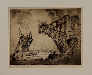 Joseph Pennell (1857 - 1926) "Hell Gate Bridge"