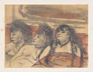 After Degas, Lithograph of Three Women