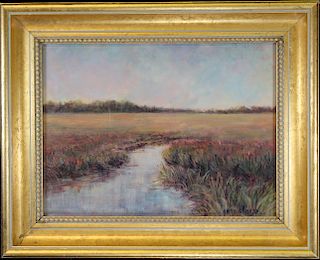 American School, Signed Landscape Painting