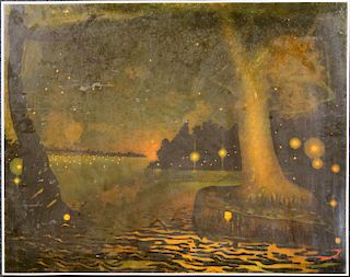 Buell Whitehead Nocturne Print, "Fireflies"