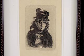 Edouard Manet, Etching of an Elegant Woman