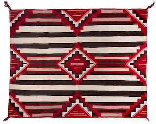 Navajo Third Phase Chief's Blanket Revival 59 x 73 1/2 inches
