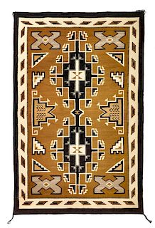 Navajo Two Grey Hills Rug 66 x 43 1/2 inches