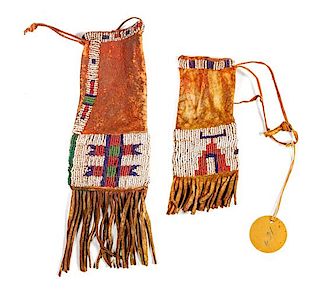 Group of Two Sioux Paint Bags Larger: 6 x 3 inches