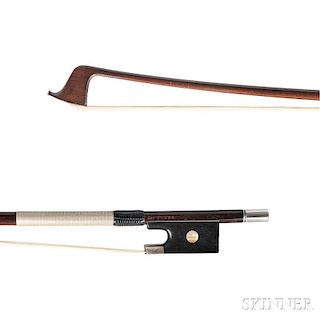 English Silver-mounted Violin Bow, James Tubbs