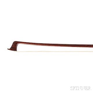 French Silver-mounted Violin Bow, Mirecourt, c. Early 20th Century