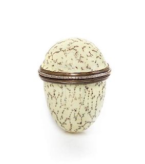 A South Staffordshire Enameled Thimble Case, Height 1 1/8 inches.