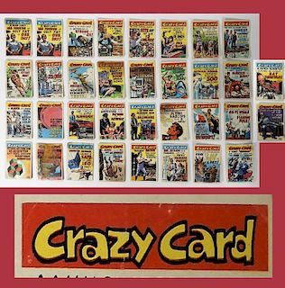 34PC 1961 Topps TCG Crazy Card Trading Cards