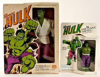 2 Mego Diecast & 12" Marvel Incredible Hulk Group