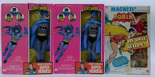 3PC Mego WGSH 12" Batman & Magnetic Robin MIB