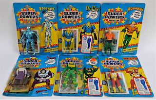 6PC 1985 Kenner Super Powers 23 Back MOSC Group