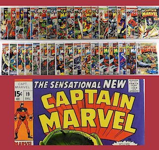 34PC Marvel Comics Captain Marvel #17-#60 Part Run