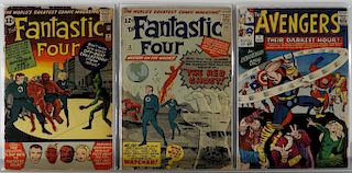 3 Marvel Comics Fantastic Four #11 #13 Avengers #7