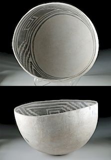 Anasazi Pottery Black-on-White Bowl
