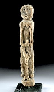 19th C. Bali Wood Standing Ancestral Figure