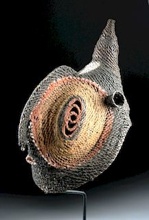 Early 20th C. Papua New Guinea Abelam Reed Bapa Mask