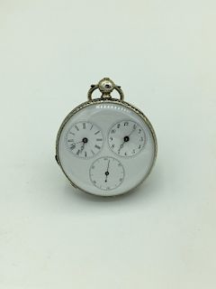 Rare 1820-1830 Captains Dual Time Pocket Watch