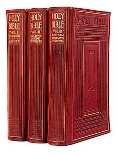 [BIBLE, in English]. The Holy Bible. London and Edinburgh: Ballantyne Press, 1911.