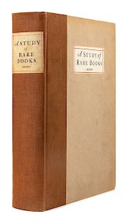 [BIBLIOGRAPHY]. MUMEY, Nolie (1891-1984). A Study of Rare Books. Denver: The Clason Publishing Company, 1930.