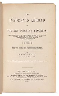 CLEMENS, Samuel Langhorne ("Mark Twain"). The Innocents Abroad, or the New Pilgrims' Progress. Hartford: 1869. 1st edition, 3rd