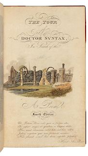 COMBE, William (1741-1823). The Tour of Doctor Syntax in Search of the Picturesque. London: R. Ackerman, [1813 or later].