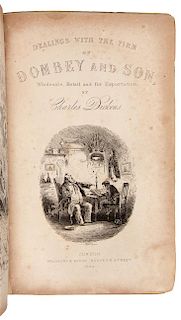 DICKENS, Charles (1812-1870). Dombey and Son. London: Bradbury & Evans, 1848. FIRST EDITION IN BOOK FORM.