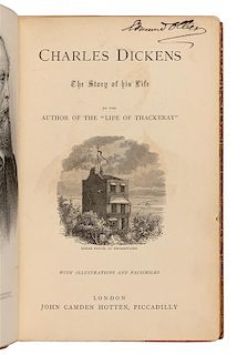 [DICKENS, Charles]. -- TAVERNER, H. T. Charles Dickens, the Story of His Life. London: 1870. FIRST EDITION, ASSOCIATION COPY.