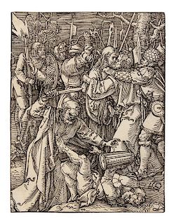 * DÜRER, Albrecht (1471-1528). 2 engravings, comprising: The Nailing to the Cross. -- The Betrayal of Christ. ca 1509-1511.