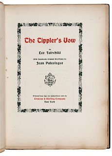 FAIRCHILD, Lee. The Tippler's Vow. New York: Croscup & Sterling, 1901.