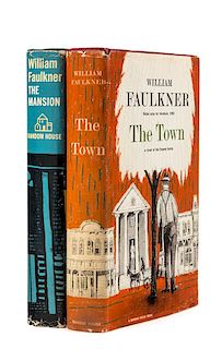 FAULKNER, William (1897-1962). The Town. [With:] The Mansion. New York: Random House, 1957, 1959. FIRST EDITIONS, FIRST PRINTING