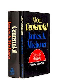 MICHENER, James A. (1907-1997). Centennial. New York: Random House, 1974.  FIRST EDITION, SIGNED BY MICHENER.