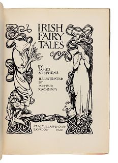 [RACKHAM, Arthur (1867-1939), illustrator] – STEPHENS, James (1880-1950). Irish Fairy Tales. London: Macmillan & Co. Ltd., 1920.