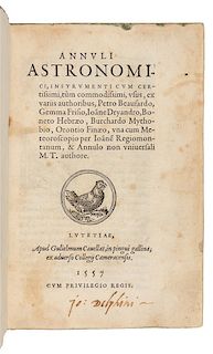 BEAUSARD, Pierre, editor. Annuli astronomici, instrumenti cum certissimi, Tum commodissimi, usus, ex variis aithoribus. Paris: 1