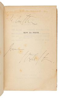 STEIN, Gertrude (1874-1946). How to Write. Paris: Plain Edition, 1931. FIRST EDITION, PRESENTATION COPY, SIGNED BY STEIN.