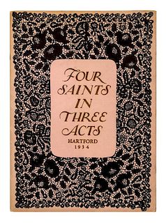 STEIN, Gertrude -- THOMSON, Virgil. Four Saints in Three Acts, Souvenir Program. Harford: n.p. 1934.