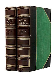 BURTON, Isabel Arundell, Lady, (1831-1896). The Life of Captain Sir Richard Burton. London: Chapman & Hall, LD., 1893. FIRST EDI