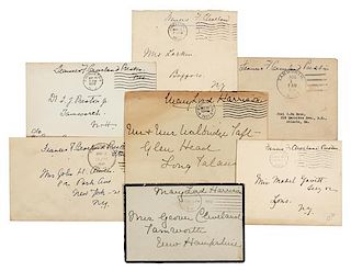 [FIRST LADY FREE FRANKS]. A group of autograph free franks by Frances Folsom Cleveland (1864-1947) & Mary Dimmick Harrison (1858