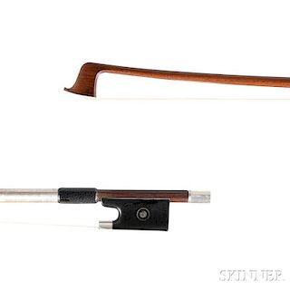 German Nickel Silver-mounted Violin Bow