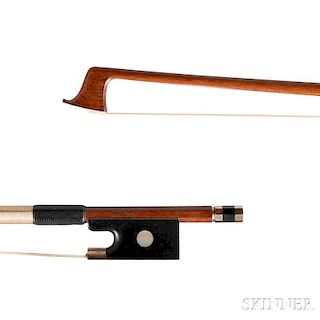 German Gold-mounted Violin Bow, c. 1990