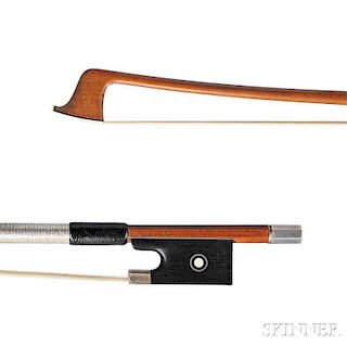 French Silver-mounted Violin Bow, L. Morizot