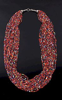 Plains Indian Bead Strand Necklace