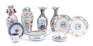 Nine Chinese Export Porcelain Articles