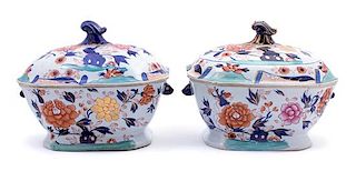 A Pair of Mason's Ironstone Japan Pattern Tureens and Covers